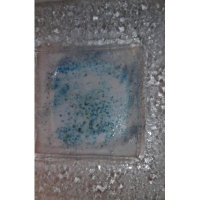 Vassoio Vetrofuso Decori Azzurrini