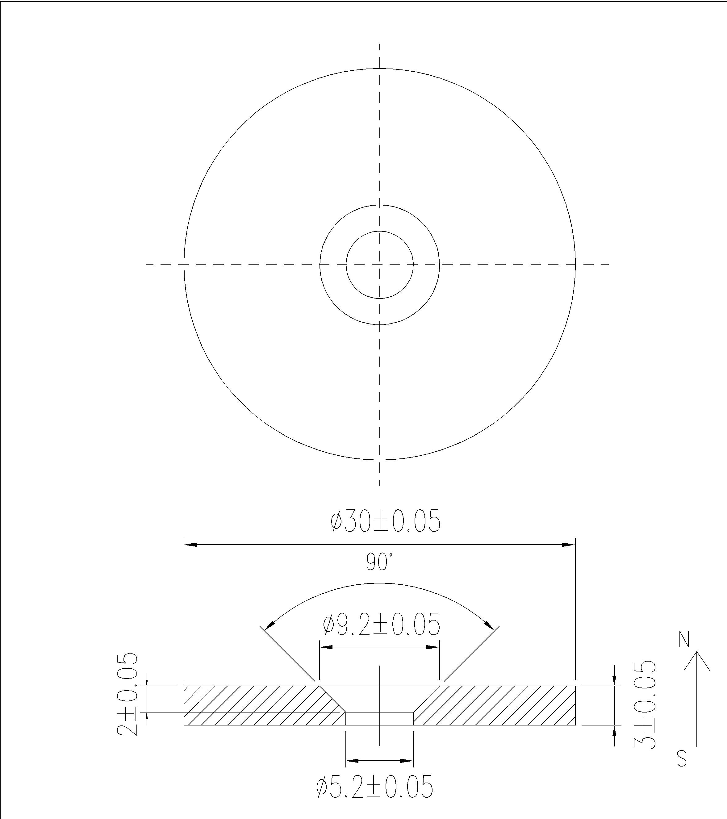 Calamita neodimio tonda mm 30 x 3 con foro svasato Ø mm 5,2 forza kg 6 -  Articoli di ferramenta - Erashop Market Place