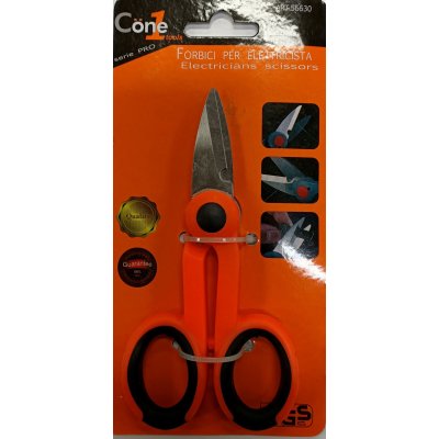 Forbice da elettricista lama acciaio diritta dentata mm 140