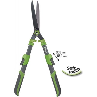 Forbice Tagliasiepi con Manico Soft-Touch, 64 cm, Verde/Grigio Ribimex PRCHT64