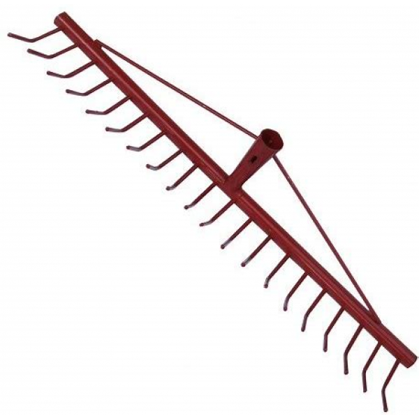 Rastrello per tappeti erbosi 20 denti piatti in metallo