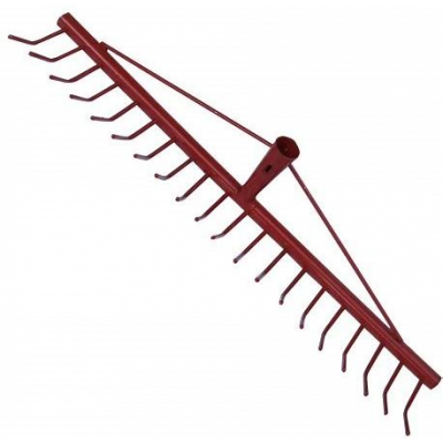 Rastrello per tappeti erbosi 20 denti piatti in metallo