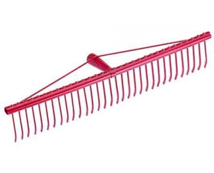 Rastrello per tappeti erbosi 34 denti piatti in metallo