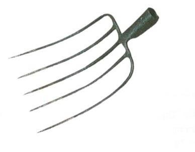 Forca a 5 denti per fieno YUGO blu