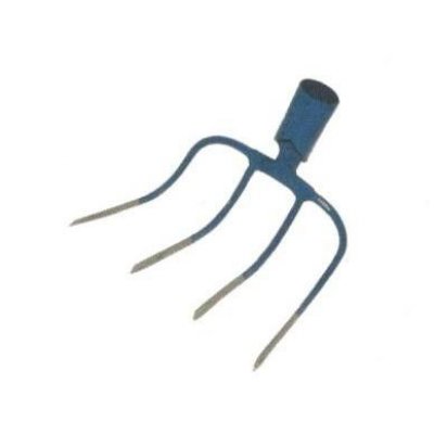 Forca a 4 denti rampinati per letame YUGO blu