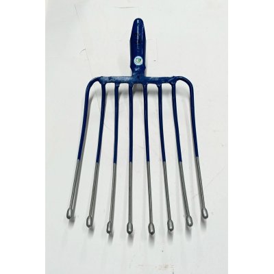 Forca acciaio 8 denti con palline per bietole patate mele ghiaia YUGO blu