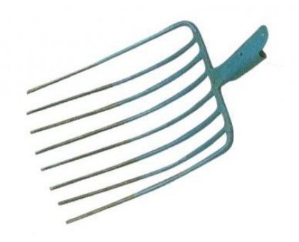 Forca acciaio 8 denti con palline per bietole patate mele ghiaia YUGO blu