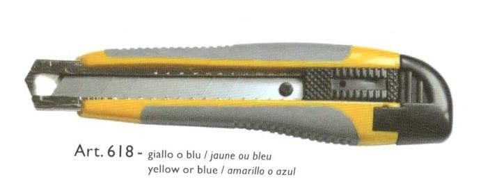 Cutter con lama a spezzare mm 18 manico bicomponente fermo automatico