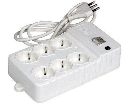 Multipresa 6 posti prese bipasso+ Schuko con cavo e protezione termica MAURER