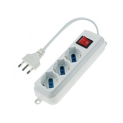 Multipresa 3 posti bipasso + Schuko con interruttore e cavo mt 1,5