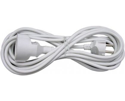 Prolunga lineare mt 5,0 cavo 3x1 bianca spina e presa SCHUKO 16A MAURER