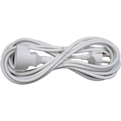 Prolunga lineare mt 5,0 cavo 3x1 bianca spina e presa SCHUKO 16A MAURER