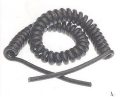 Cavo estensibile a spirale senza spina e presa spezzone mt 5 colore bianco