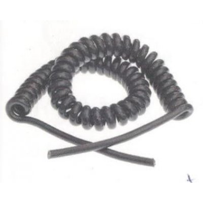 Cavo estensibile a spirale senza spina e presa spezzone mt 10 colore bianco