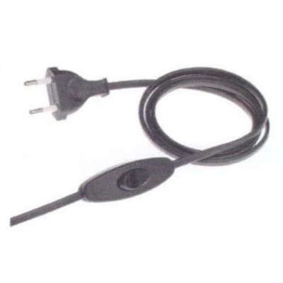 Interruttore cablaggio unipolare con cavo piatto e spina 10A cavo mt 2,0 bianco