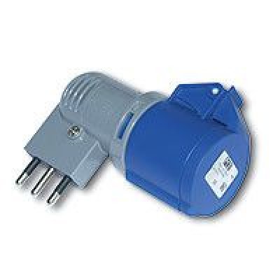 Adattatore industriale spina 16A+T presa monofase CEE 2P+T
