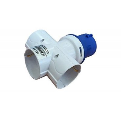 Adattatore monofase spina CEE 2P+T con 3 prese 10-16A + Schuko ROSI