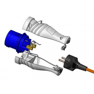 Adattatore industriale per spina schuko 16 A IP 44 ROSI