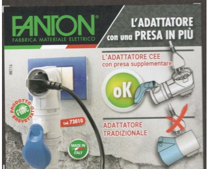 Adattatore monofase CEE da parete con presa bipasso+schuko FME 73010