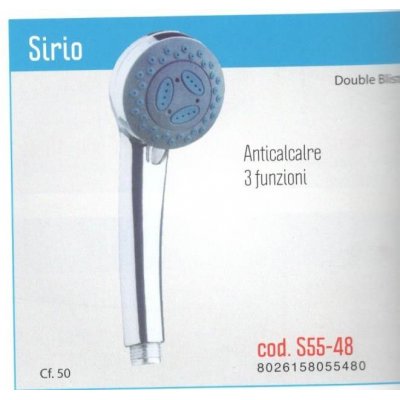 Doccetta anticalcare SIRIO a 3 getti