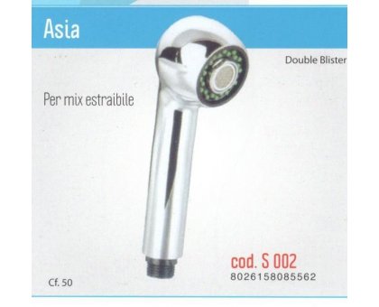 Doccetta con pulsante estraibile per miscelatore monoforo modello ASIA
