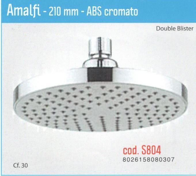 Soffione a pioggia anticalcare Ø 210 mm modello AMALFI