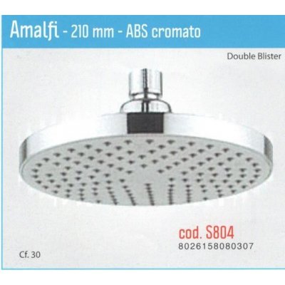 Soffione a pioggia anticalcare Ø 210 mm modello AMALFI