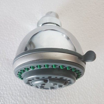 Soffione anticalcare a 5 getti con ACQUASTOP EOLO con snodo