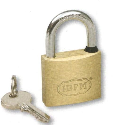Lucchetto in ottone mm 15 ad arco in acciaio temprato