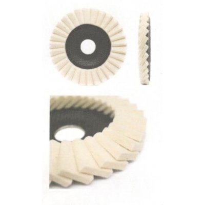 Disco a lamelle in FELTRO mm 115 per lucidare