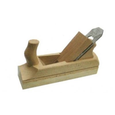 Pialla in legno con ferro doppio a vite corta mm 50