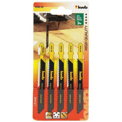 Set 5 lame seghetto HCS attacco T passo 3,0 KWB 610225