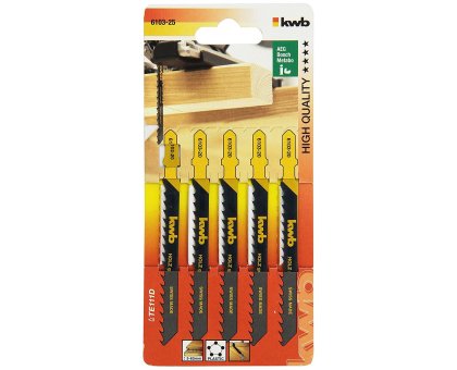 Set 5 lame seghetto HCS attacco T passo 4,0 KWB 610325