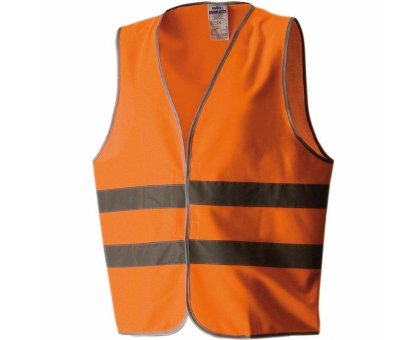 Gilet ad alta visibilita' 100% poliestere NEW WAY ARANCIO
