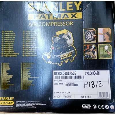 Compressore portatile lubrificato lt 6 Hp 2.0 8 bar STANLEY