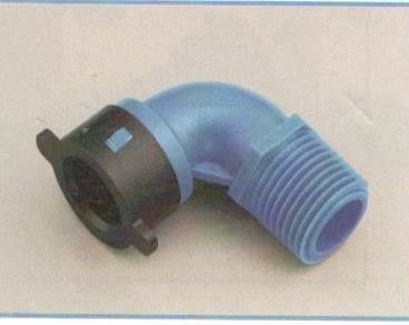 Gomito per tubo BLU-LOCK mm 16 X M 3/4'