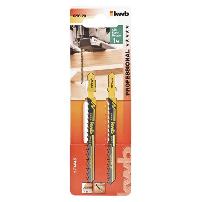 Set 2 lame seghetto HCS attacco T passo 4,0 per legno KWB 620320