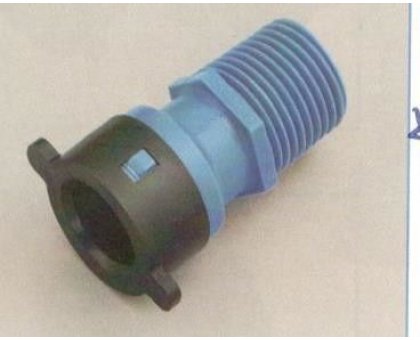 Raccordo diritto per tubo BLU-LOCK mm 16 X M 1/2'