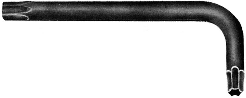 Chiave torx TX 60 piegata brunita L.125 x 45  mm