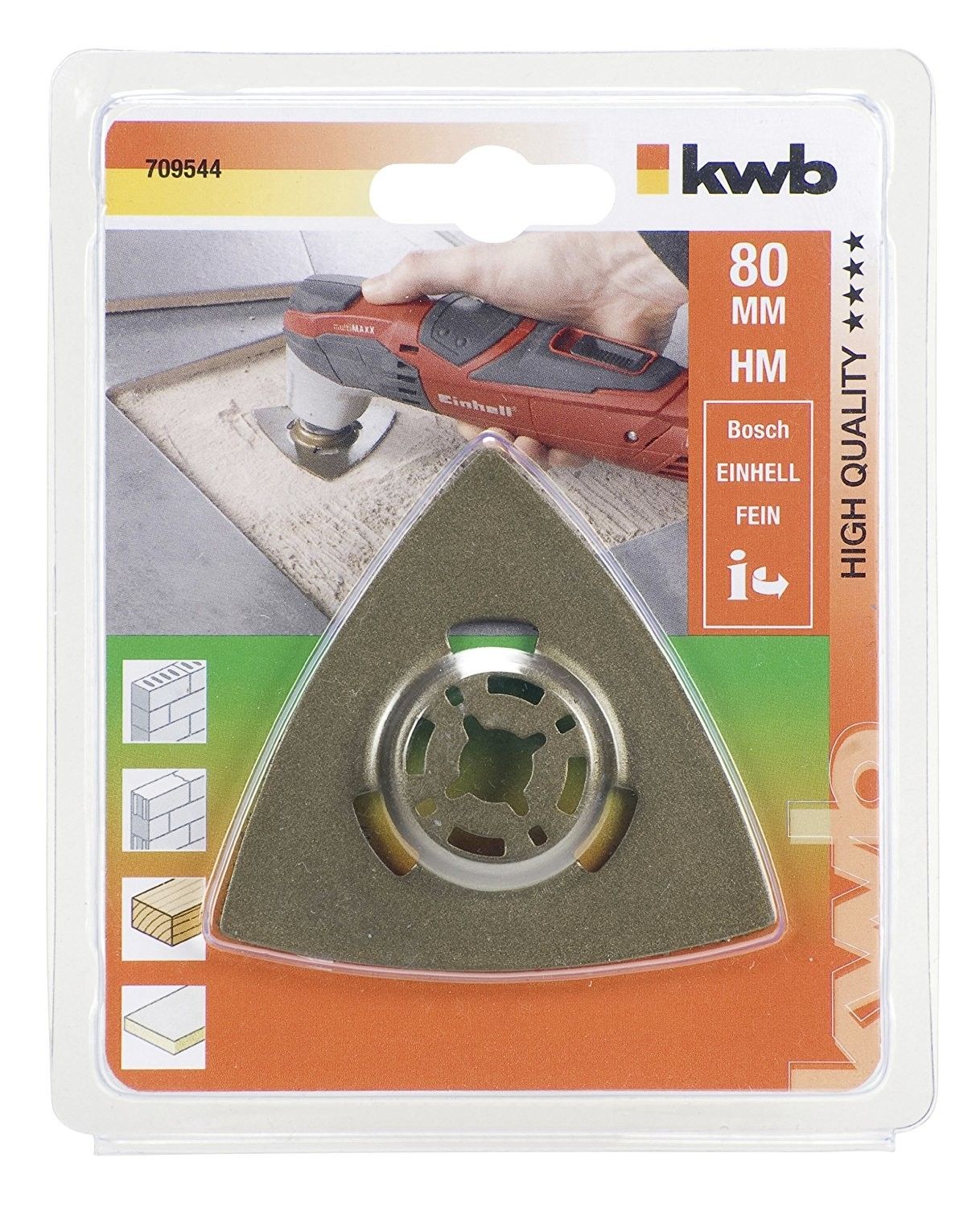 Raspa a Delta 80 mm per multifunzione KWB 709544