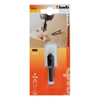 Svasatore HSS 5 taglienti a 90 gr per legno e metallo Ø 12 mm KWB 704310