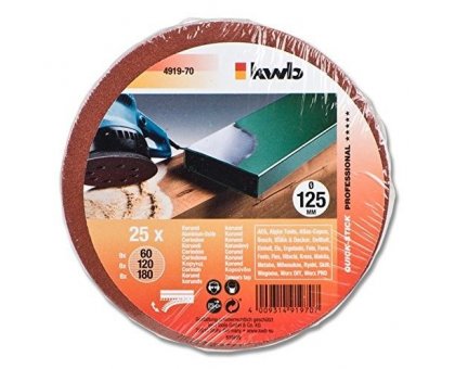 Dischi abrasivi, legno e metallo, autoadesivi, diametro 125 mm, forata KWB 491970