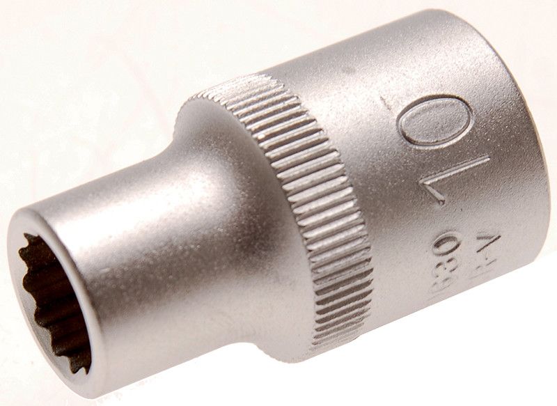 Bussola poligonale 1/2" x 10 mm satinata BGS10630