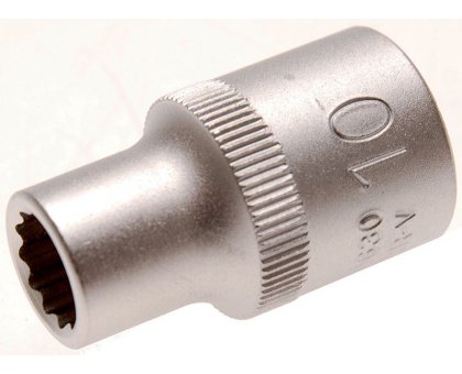 Bussola poligonale 1/2" x 10 mm satinata BGS10630