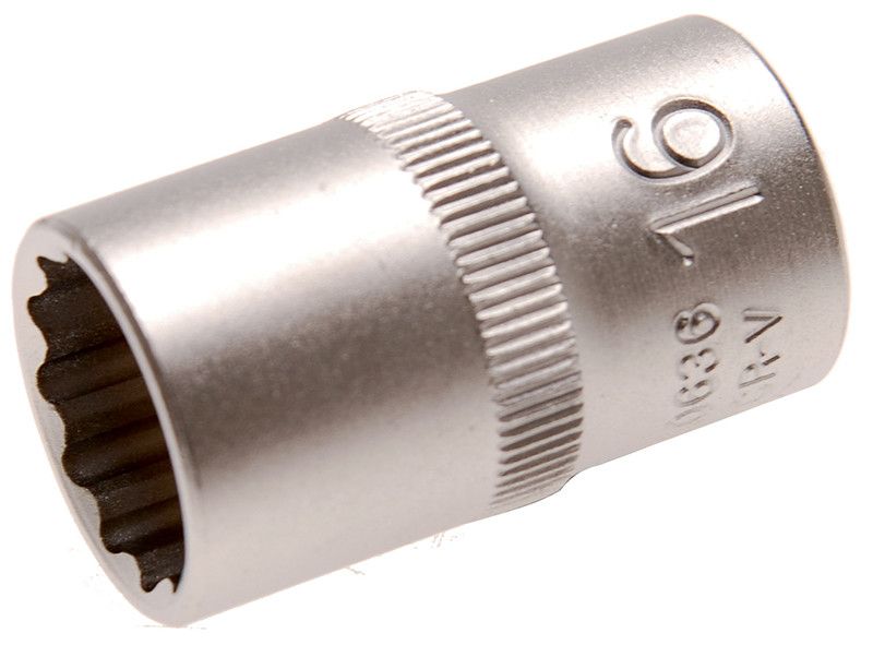 Bussola poligonale 1/2" x 16 mm satinata BGS10636