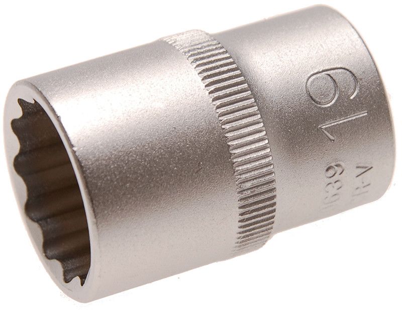 Bussola poligonale 1/2" x 19 mm satinata BGS10639