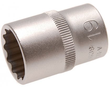 Bussola poligonale 1/2" x 19 mm satinata BGS10639
