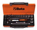 Cassetta 20 chiavi a bussola esagonali 1/2" e 5 accessori BETA 920A/C20 009200948