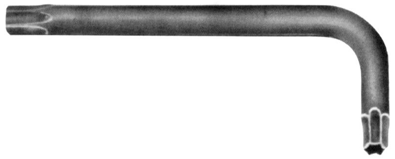 Chiave RIBE piegata brunita M  6 L. 80 x 28 mm