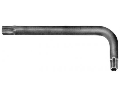 Chiave RIBE piegata brunita M 14 L. 125 x 45 mm